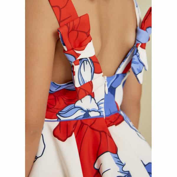 Παιδικό Φόρεμα Κρεπ Σταμπωτό Κόκκινο Abel & lula 23-05048-006 - Image 4