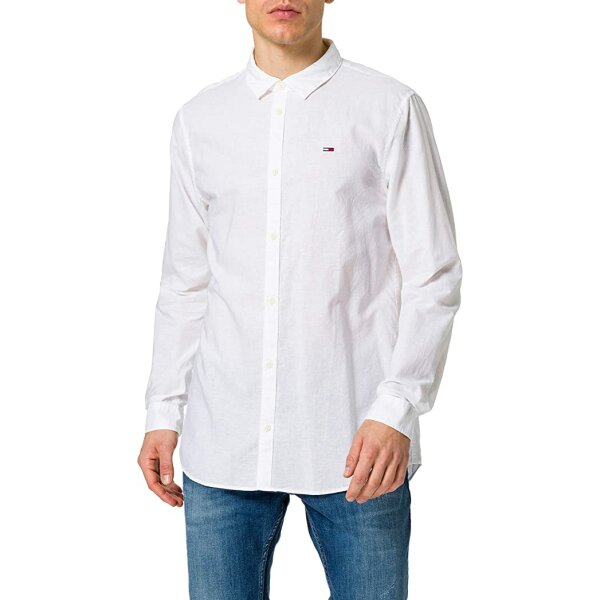 Ανδρικό Πουκάμισο Λινό TOMMY JEANS DM0DM16272 Λευκό - Image 1