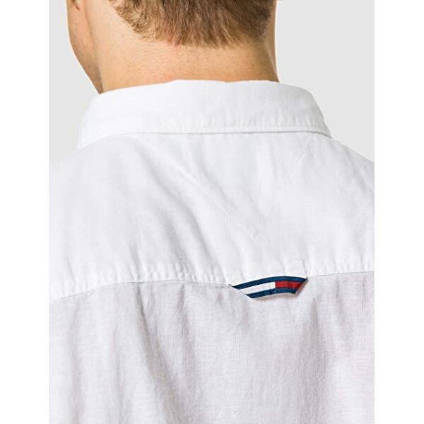 Ανδρικό Πουκάμισο Λινό TOMMY JEANS DM0DM16272 Λευκό - Image 4