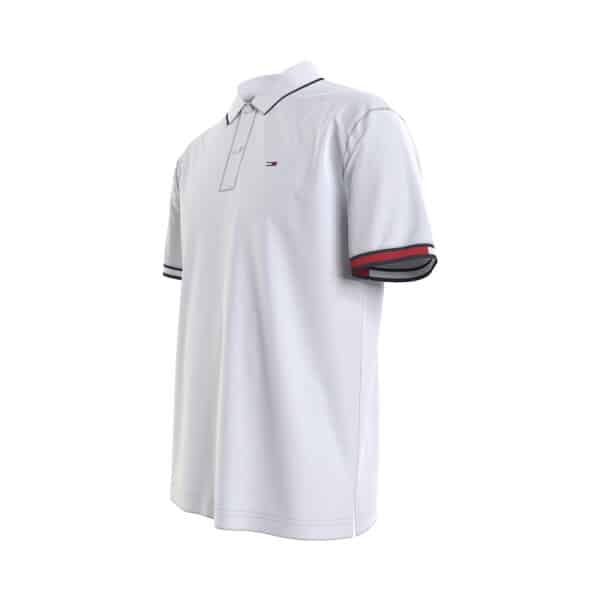 DM0DM12963-YBR_1 Ανδρική Μπλούζα TOMMY JEANS  CUFFS POLO DM0DM12963 Λευκό - Image 2
