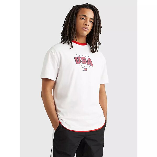 DM0DM16406-YBR_2 Ανδρική Μπλούζα TOMMY JEANS MODERN DM0DM16406 Λευκό - Image 2