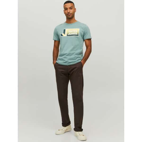 Ανδρική Μπλούζα JACK & JONES 12228078 Πετρόλ - Image 3