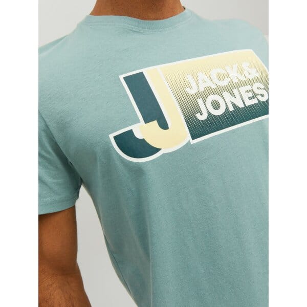 Ανδρική Μπλούζα JACK & JONES 12228078 Πετρόλ - Image 4