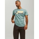 Ανδρική Μπλούζα JACK & JONES 12228078 Πετρόλ - Image 5