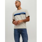 Ανδρική Μπλούζα JACK & JONES 12228542 Μπέζ - Image 4