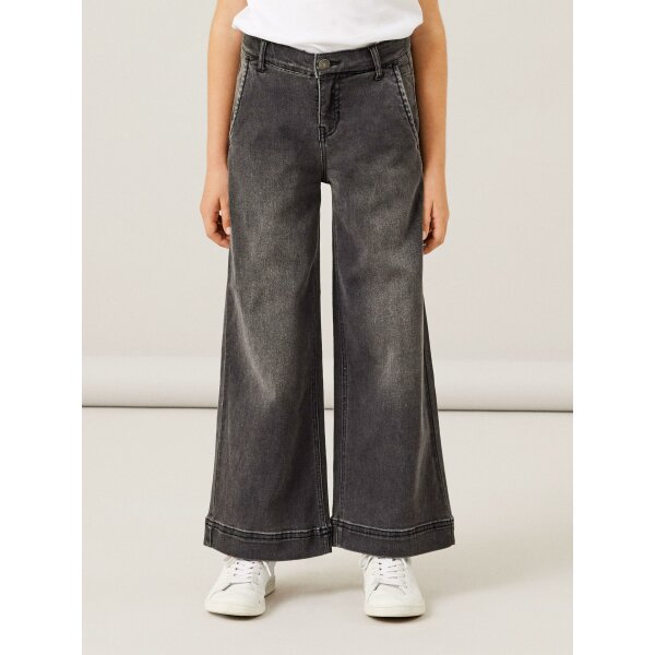 NAME-IT_SpringSummer2023_4176081_13216571_5 ΤΖΙΝ ΚΑΜΠΑΝΑ ΝΑΜΕ ΙΤ ΜΑΥΡΟ ΓΙΑ ΚΟΡΙΤΣΙ NKFBELLA HW WIDE JEANS 13216571 - Image 1