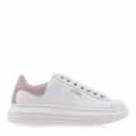 Γυναικείο Παπούτσι Λευκό Sneaker vibo μειγμα με δερμα GUESS