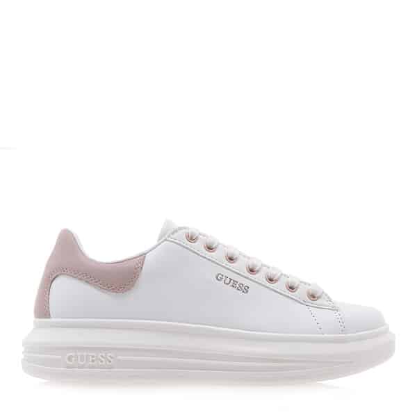 Q10630452193-0 Γυναικείο Παπούτσι  Λευκό Sneaker vibo μειγμα με δερμα GUESS - Image 1