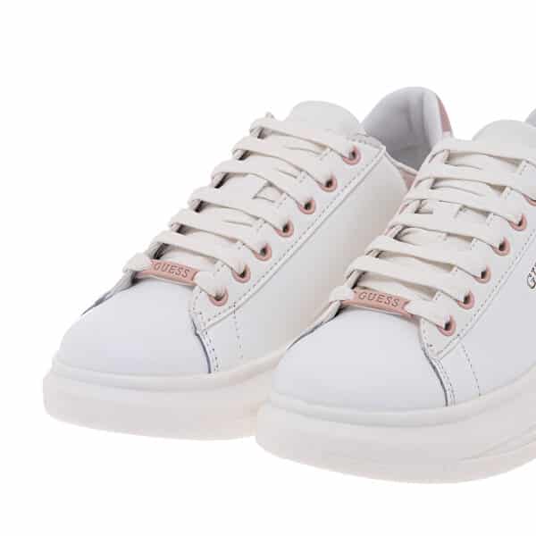 Q10630452193-3 Γυναικείο Παπούτσι  Λευκό Sneaker vibo μειγμα με δερμα GUESS - Image 6