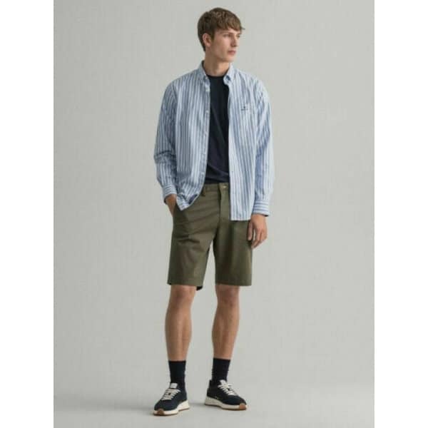 Ανδρική Βερμούδα GANT RELAXED TWILL 20007 Πράσινο - Image 3