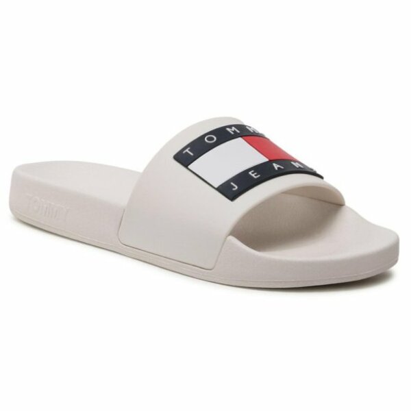 mules-sandales-de-bain-tommy-jeans-flag-pool-sld-ess-en0en02115-ecru-tcr ΓΥΝΑΙΚΕΙΑ ΠΑΝΤΟΦΛΑ ΛΕΥΚΟ TOMMY JEANS EN0EN02115TCR - Image 2