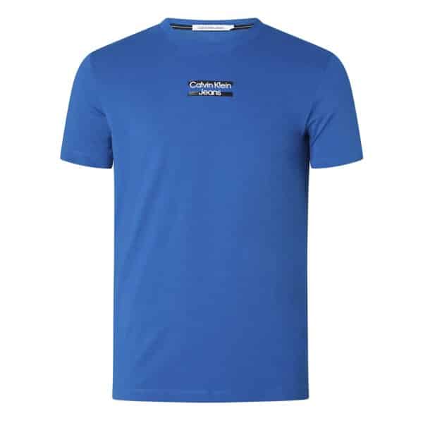 Ανδρική Μπλούζα CALVIN KLEIN STRIPE LOGO J30J322872  Μπλέ - Image 1