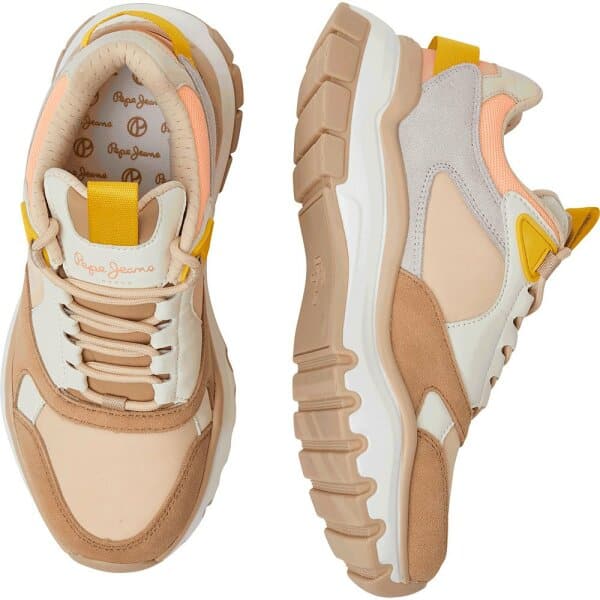 Γυναικείο Παπούτσι Μπέζ Sneaker Banksy Loom Pepe Jeans PLS31481 108 - Image 4