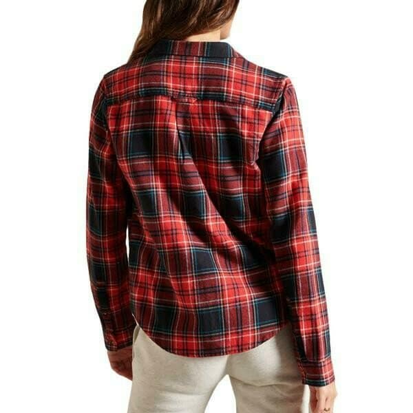 w4010235a-6dv_2 Πουκάμισο Καρώ Women's classic shirt Superdry Lumberjack en coton bio W4010235A-6DV - Image 2