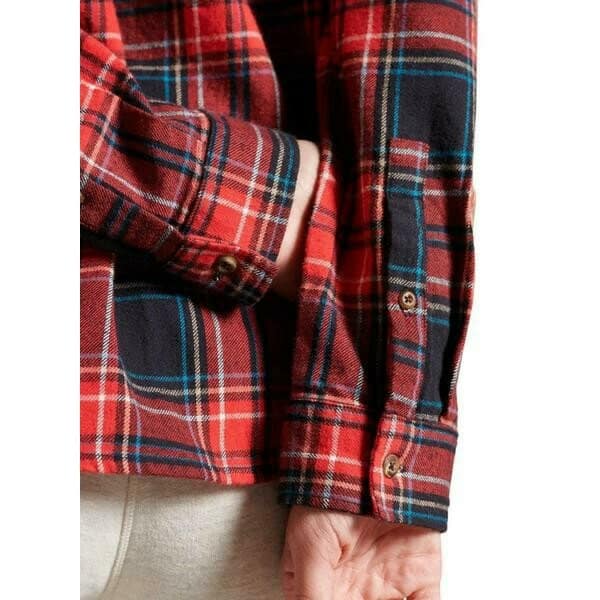w4010235a-6dv_4 Πουκάμισο Καρώ Women's classic shirt Superdry Lumberjack en coton bio W4010235A-6DV - Image 4