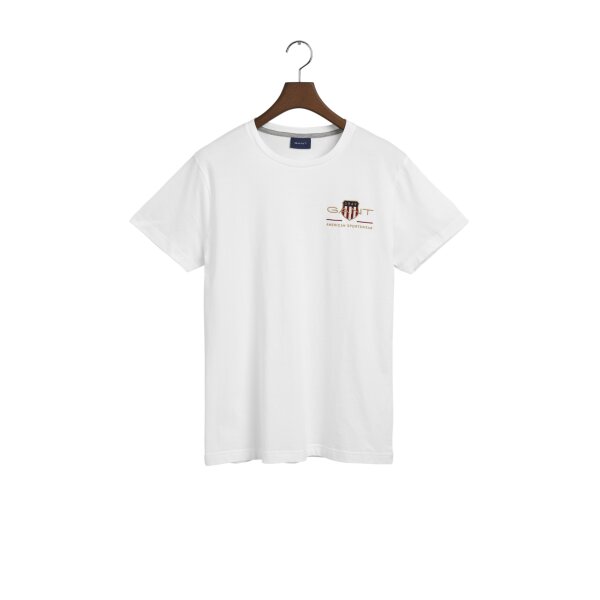 202301-2003081-110-transparent-fv-1 Ανδρική Μπλούζα GANT SHIELD EMB SS 2003081 Λευκό - Image 1