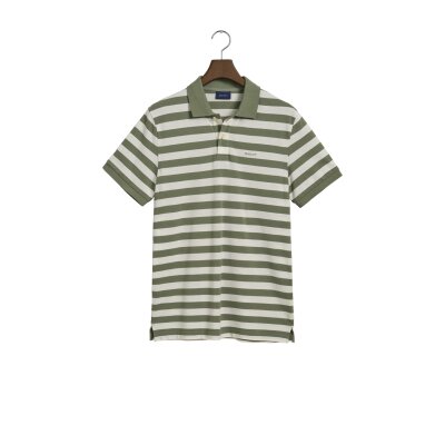 Ανδρική Μπλούζα GANT POLO MULTI STRIPE SS 2062018 Πράσινο