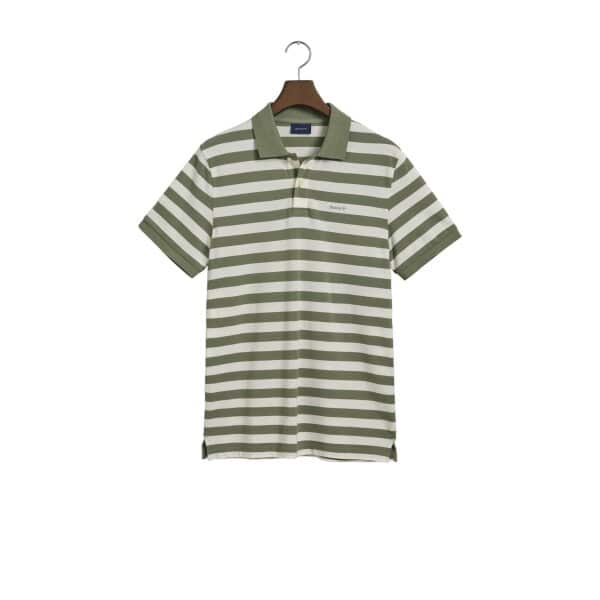 202301-2062018-362-transparent-fv-1 Ανδρική Μπλούζα GANT POLO MULTI STRIPE SS 2062018 Πράσινο - Image 1