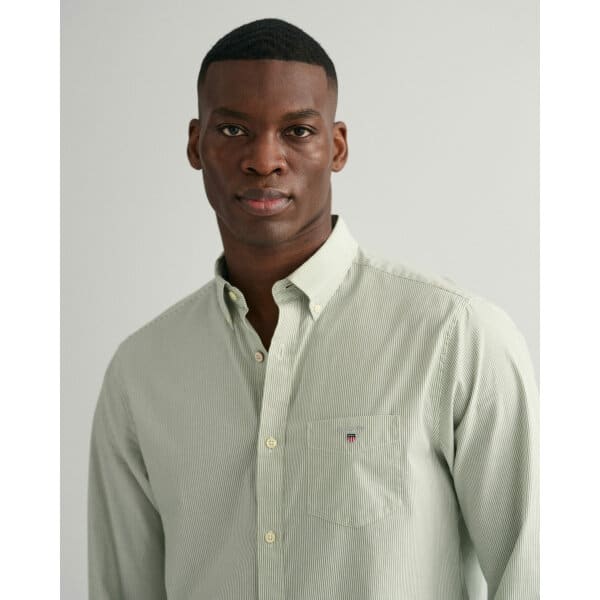 Ανδρικό Πουκάμισο GANT REG BROADLOTH BANKER 3063000 Πράσινο - Image 2