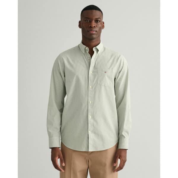 Ανδρικό Πουκάμισο GANT REG BROADLOTH BANKER 3063000 Πράσινο - Image 6