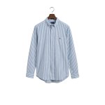 Ανδρικό Πουκάμισο GANT REG COTTON LINEN STRIPE 3230057 Μπλέ