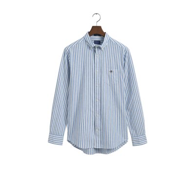 Ανδρικό Πουκάμισο GANT REG COTTON LINEN STRIPE 3230057 Μπλέ