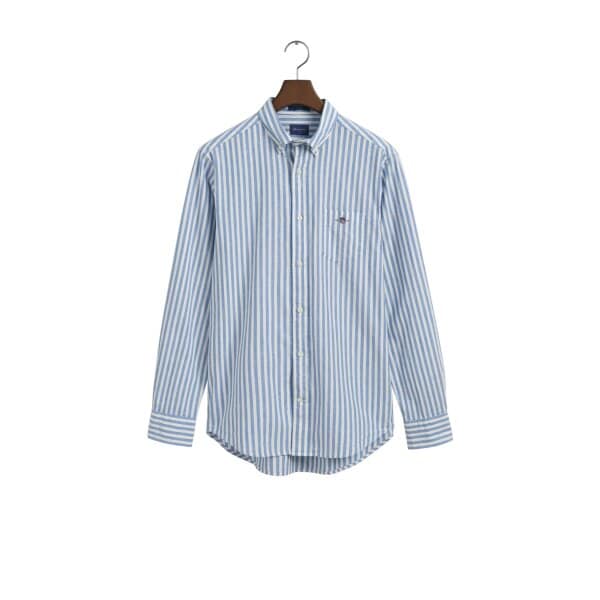 202301-3230057-471-transparent-fv-1 Ανδρικό Πουκάμισο GANT REG COTTON LINEN STRIPE 3230057 Μπλέ - Image 1