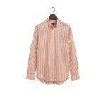 Ανδρικό Πουκάμισο GANT REG COTTON LINEN STRIPE 3230057 Πορτοκαλί