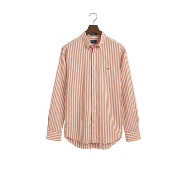 202301-3230057-834-transparent-fv-1 Ανδρικό Πουκάμισο GANT REG COTTON LINEN STRIPE 3230057 Πορτοκαλί - Image 1