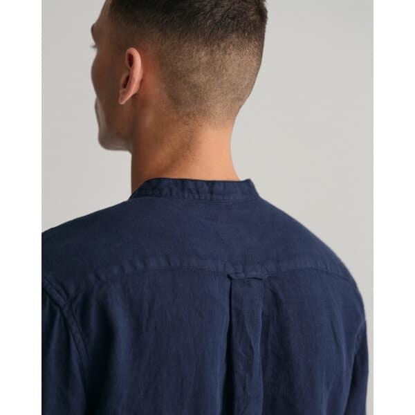 Ανδρικό Πουκάμισο GANT 3230078 REG UT DYED LINEN BAND Μπλέ - Image 3