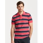 Ανδρική Μπλούζα GANT POLO MULTI STRIPE SS 2063015 Ροζ