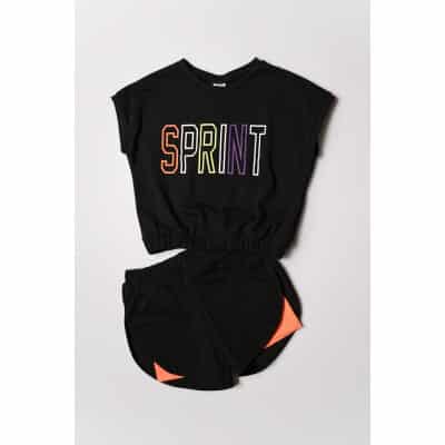 ΠΑΙΔΙΚΟ ΣΕΤ SHORTS ΚΟΡΙΤΣΙ 6-16 ΕΤΩΝ ΜΑΥΡΟ SPRINT 231-4048