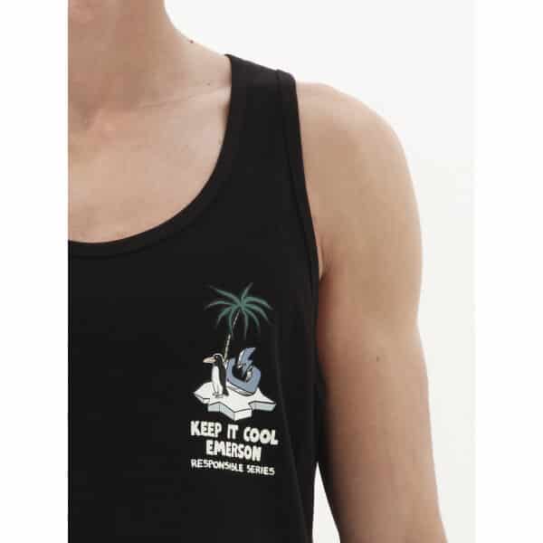 Ανδρική Μπλούζα Αμάνικη EMERSON 231.EM37.97 Μαύρο - Image 5