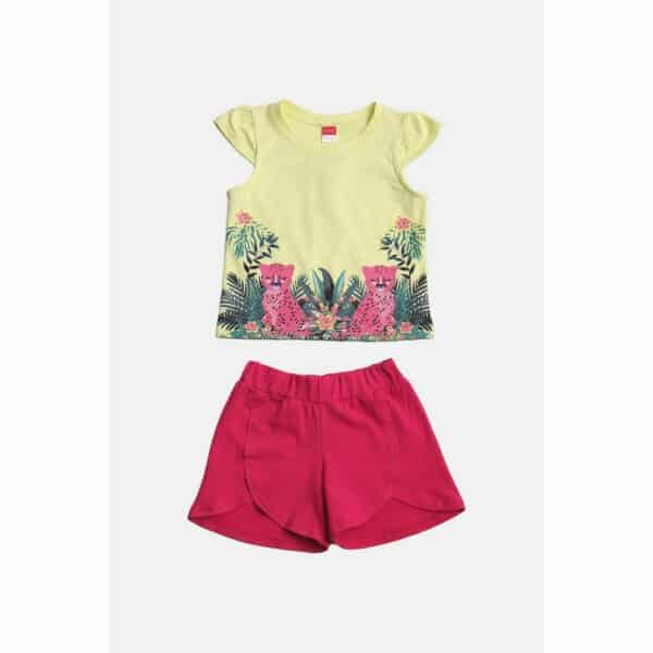 2311139_01 ΠΑΙΔΙΚΟ ΣΕΤ SHORTS JOYCE TIGERS ΚΙΤΡΙΝΟ 2311139 - Image 1
