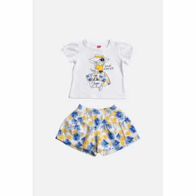 ΠΑΙΔΙΚΟ ΣΕΤ SHORTS ΛΕΥΚΟ WITH HAT JOYCE 2311144