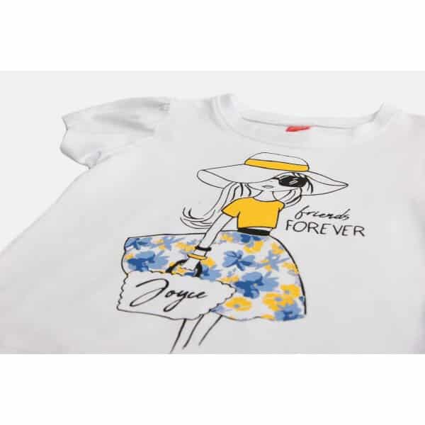 ΠΑΙΔΙΚΟ ΣΕΤ SHORTS ΛΕΥΚΟ WITH HAT JOYCE 2311144 - Image 2