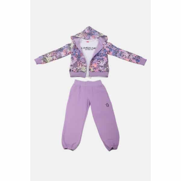 2313001_04 ΠΑΙΔΙΚΗ ΦΟΡΜΑ ΕΠΟΧΙΑΚΗ ΓΙΑ ΚΟΡΙΤΣΙ ΤΡΙΠΛΕΤΑ ΜΩΒ GRAFFITI JOYCE  2313001 - Image 1