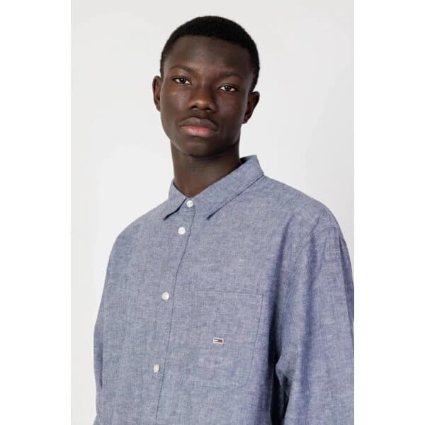 353577ba8376b033cf674635ebdf6ee6.jpg Ανδρικό Πουκάμισο Λινό TOMMY JEANS DM0DM16272 Μπλέ - Image 3