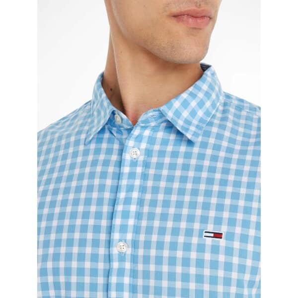 Ανδρικό Πουκάμισο TOMMY JEANS ESSENTIAL CHECK DM0DM15934 Μπλέ Λευκό - Image 4