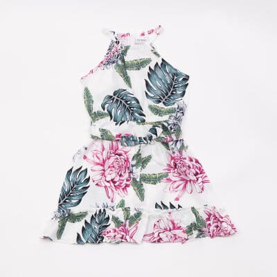 ΦΟΡΕΜΑ ΜΕ ΠΟΥΓΚΙ FLORAL ΛΕΥΚΟ TRAX 43144