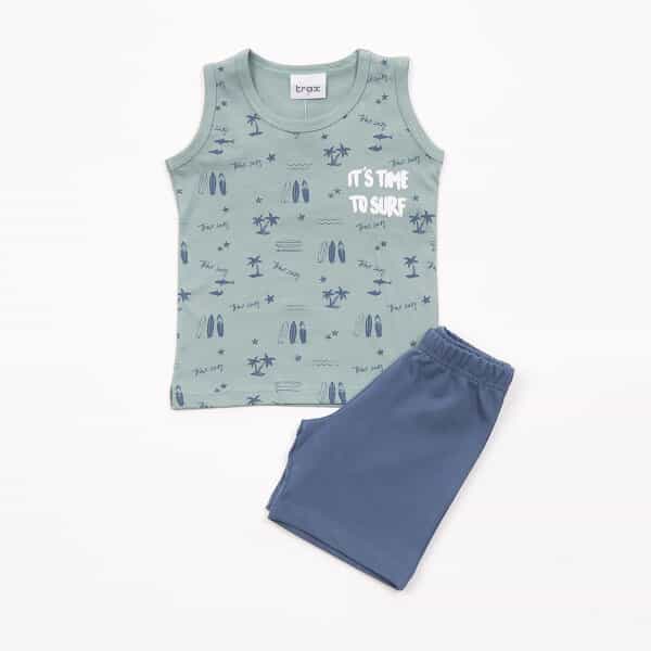 43431-1 ΣΕΤ ΜΑΚΟ ΒΕΡΜΟΥΔΑ ALLOVER ΑΜΑΝΙΚΗ ΜΠΛΟΥΖΑ TRAX 43431 - Image 1