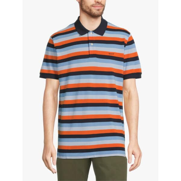 A624882_1 Ανδρική Μπλούζα GANT POLO MULTI STRIPE SS 2062018 Πολύχρωμο - Image 2