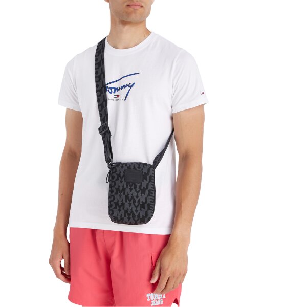 AM0AM108820GJ_D3 Ανδρική Τσάντα TOMMY JEANS LOGOMANIA MINI REPORTER AM0AM10882 Μαύρο Γκρί - Image 5