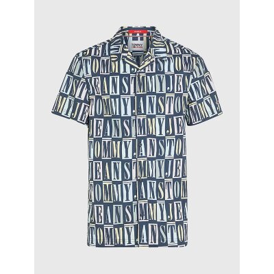 Ανδρικό Πουκάμισο TOMMY JEANS AOP SS DM0DM15930 Μπλέ