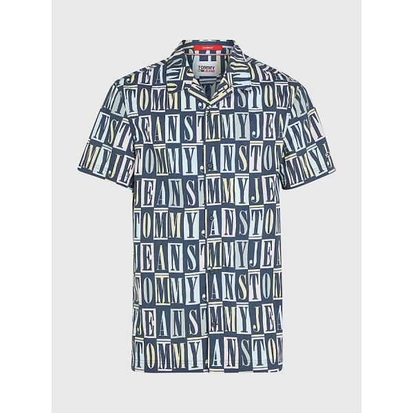 Ανδρικό Πουκάμισο TOMMY JEANS AOP SS DM0DM15930 Μπλέ - Image 1