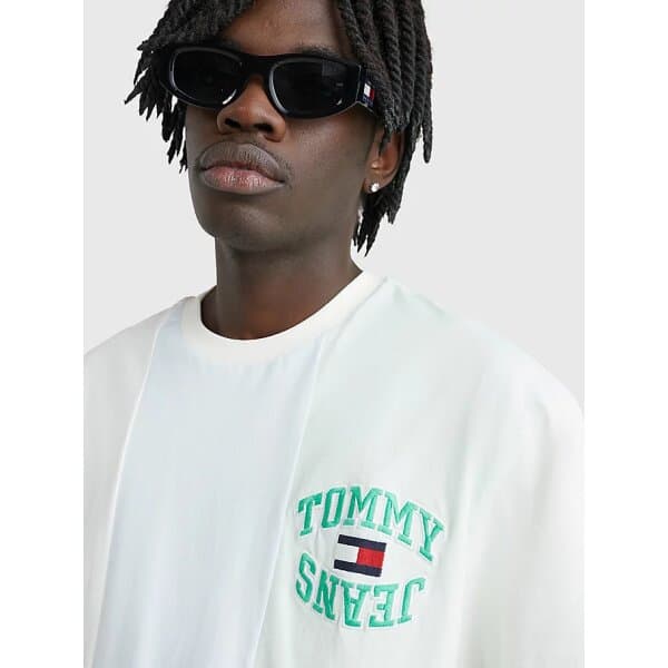 Ανδρική Μπλούζα TOMMY JEANS SKATE VERTICAL DM0DM16326 Λευκό - Image 3