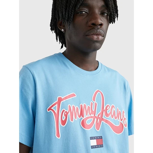 DM0DM16403_CY7_alternate2 Ανδρική Μπλούζα TOMMY JEANS COLLEGE POP DM0DM16403 Γαλάζιο - Image 3