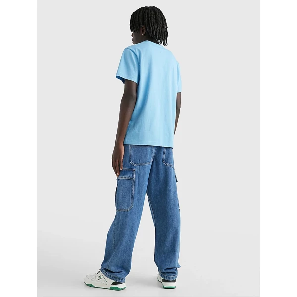 DM0DM16403_CY7_alternate3 Ανδρική Μπλούζα TOMMY JEANS COLLEGE POP DM0DM16403 Γαλάζιο - Image 4