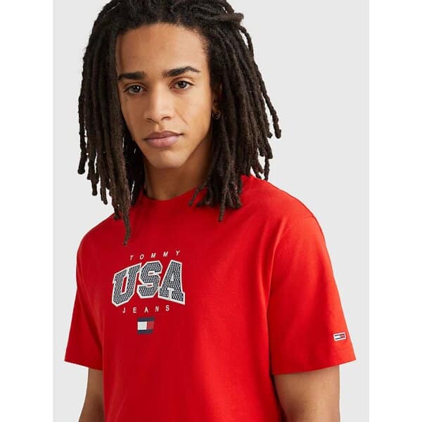 DM0DM16406_XNL_alternate2 Ανδρική Μπλούζα TOMMY JEANS MODERN DM0DM16406 Κόκκινο - Image 3