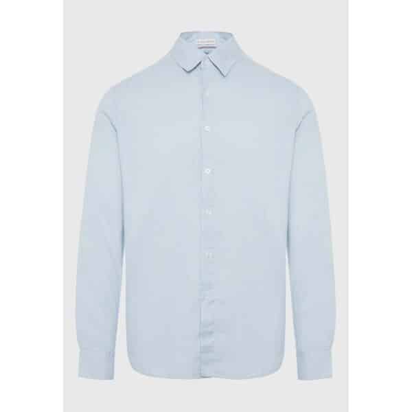 Ανδρικό Πουκάμισο Λινό FUNKY BUDDHA FBM007-001-05 Γαλάζιο - Image 1